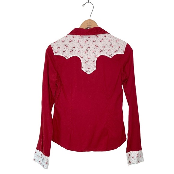 Fossil | Orange Snap Button Down Western Shirt - Picture 2 of 6